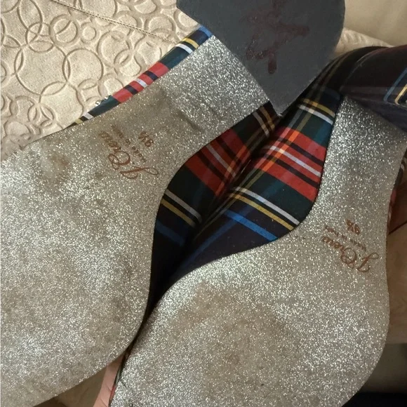 J. Crew Red and Black Plaid Mary Jane Heels - Picture 4 of 4